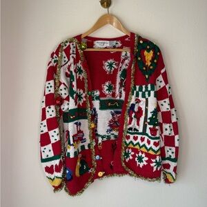 Vintage 90’s The Eagle’s Eye Ugly Christmas Sweater size L